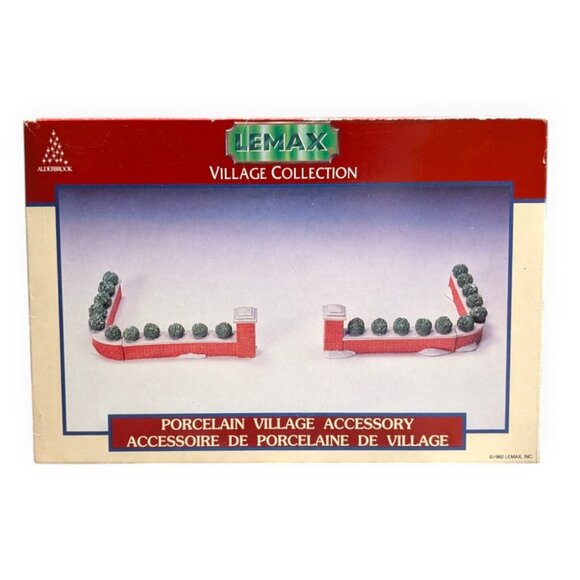 Lemax Village Collection Porcelain Brick Wall 6 Piece Cat 23059 Dickensvale 1992 - Picture 5 of 6